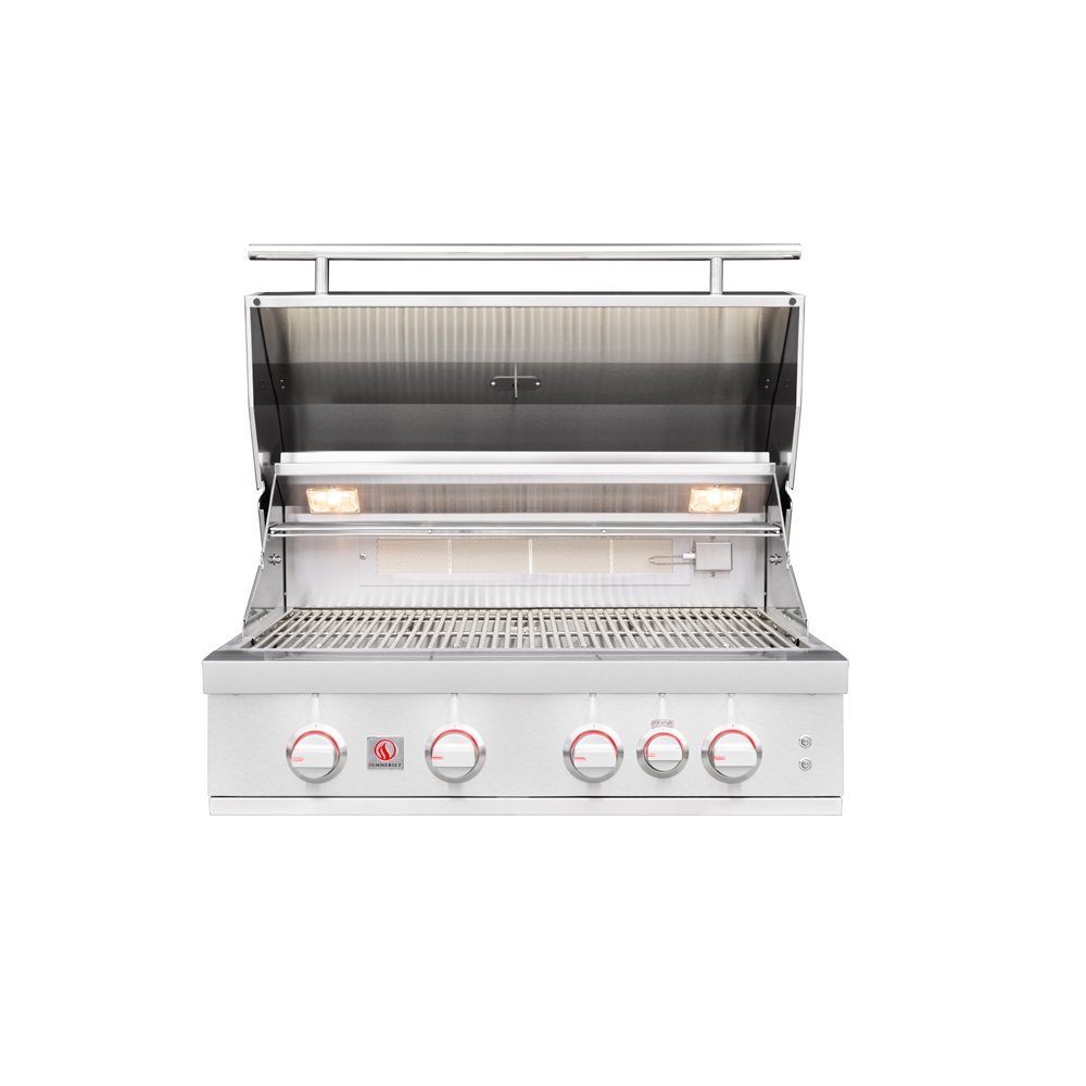 Sizzler Pro 32 with lid open and lights on